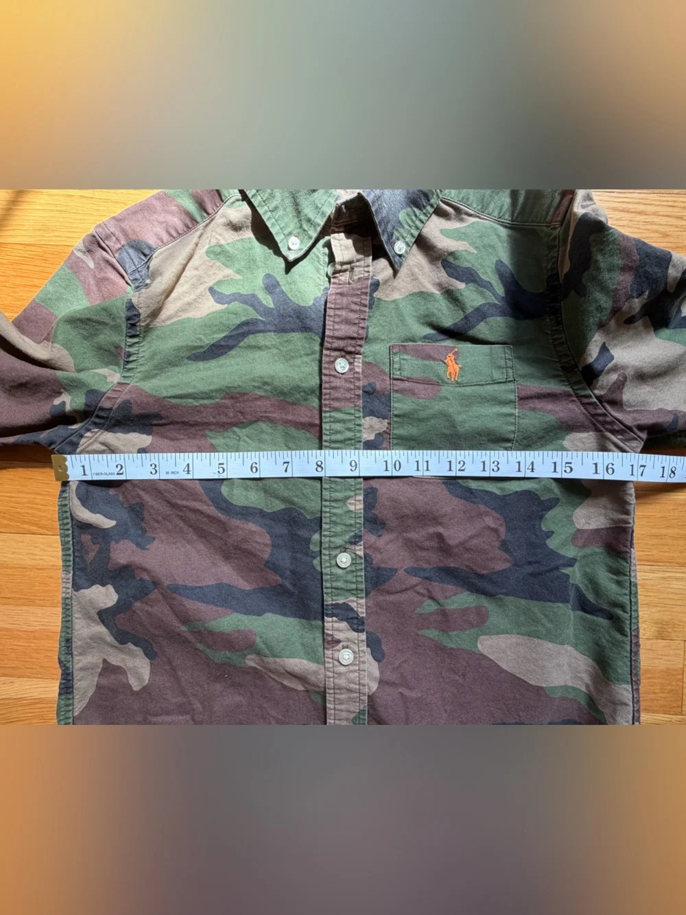 Polo Ralph Lauren Classic Fit Camouflage Oxford Long-Sleeve Kids Medium 10-12